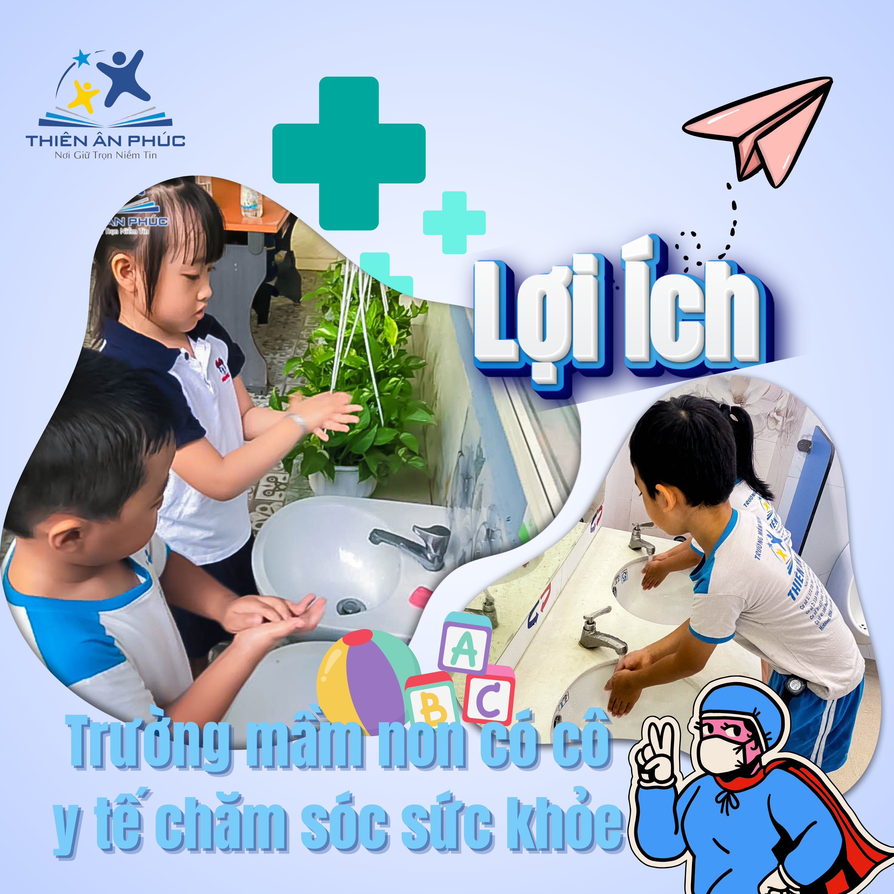 Lợi ích khi trường mầm non có cô y tế chăm sóc sức khỏe