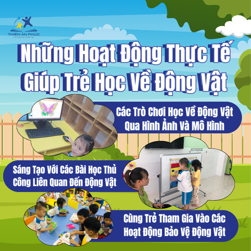 Những hoạt động thực tế giúp trẻ học về động vật