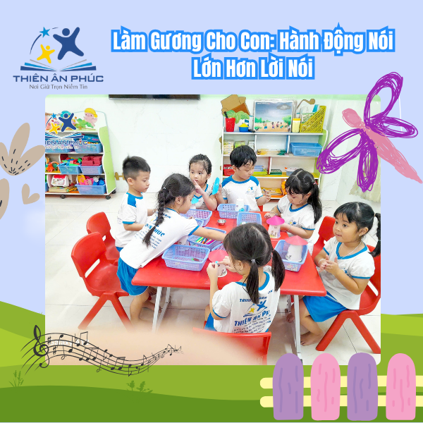 Làm gương cho con hành động lớn hơn lời nói